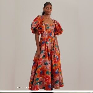 Farm Rio :: Marias Floral Cut-Out Midi Dress